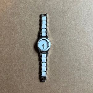 Swatch Women's Silver and White Link Watch
